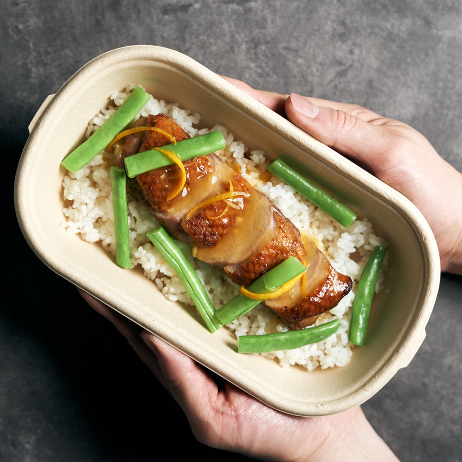 Roasted Duck Breast with Five Spice, Sauteed Green Beans & Jasmine Rice