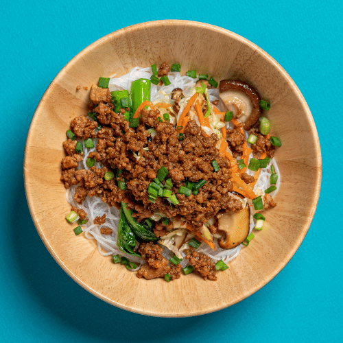 Vietnamese Style Caramelized Lean Minced Pork with Stir Fry Vegetables & Vermicelli Noodles (Asian)