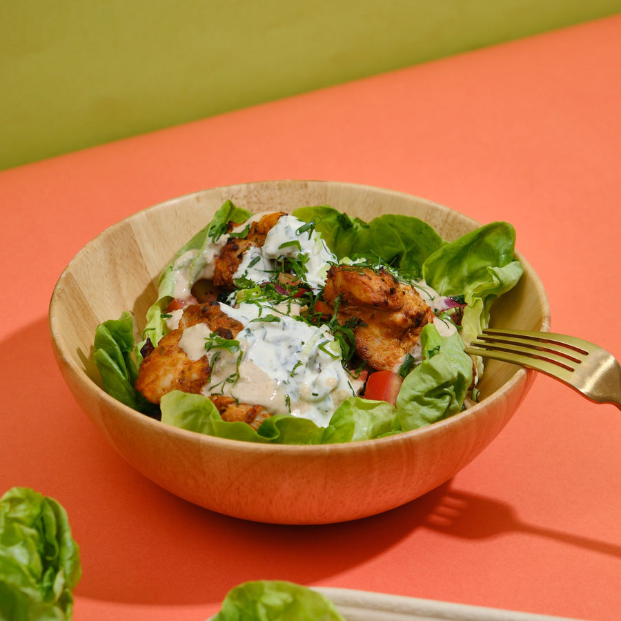 Healthy Chicken Shawarma Bowl with Tzatziki Sauce