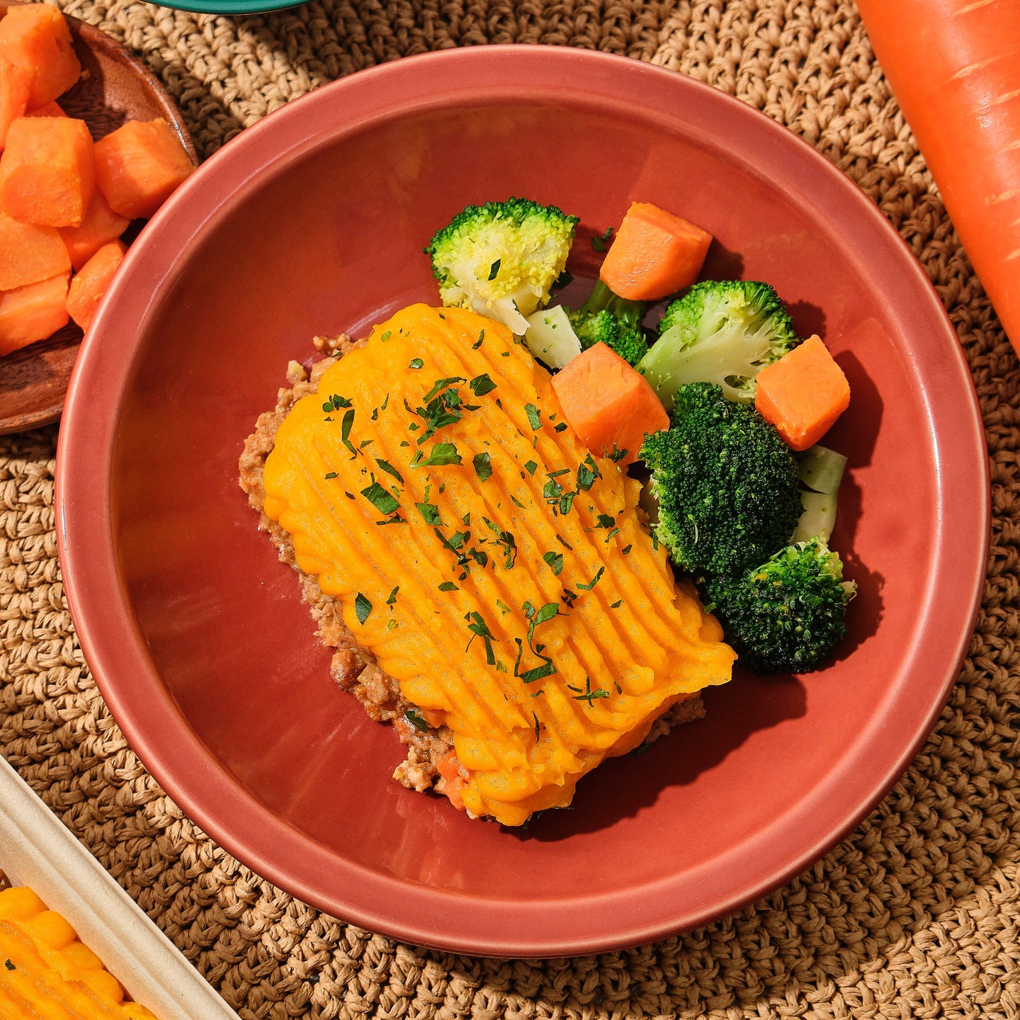 Shepherd's Pie with Roasted Seasonal Market Vegetables & Potato Pumpkin Mash