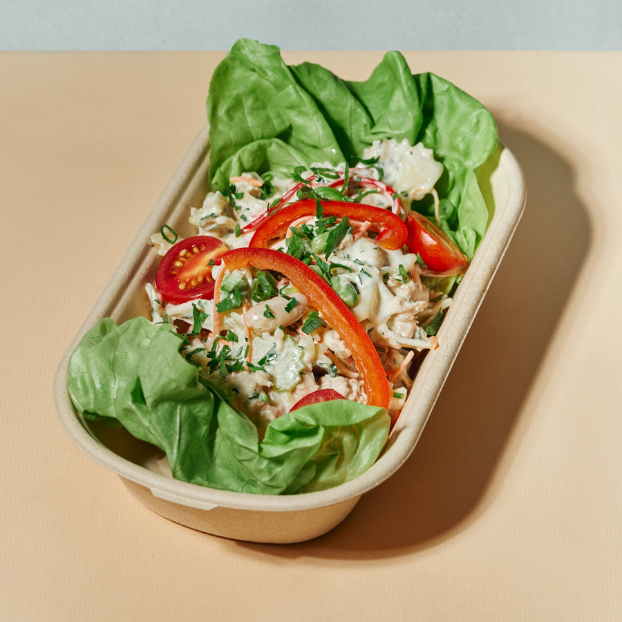 Tuna Bow Tie Pasta Salad with Creamy Lemon Vinaigrette