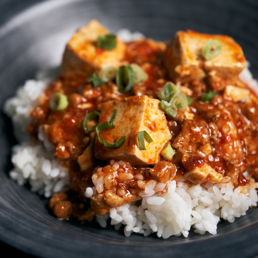 Sichuan Style Mapo Tofu with Minced Pork & Steamed Jasmine Rice