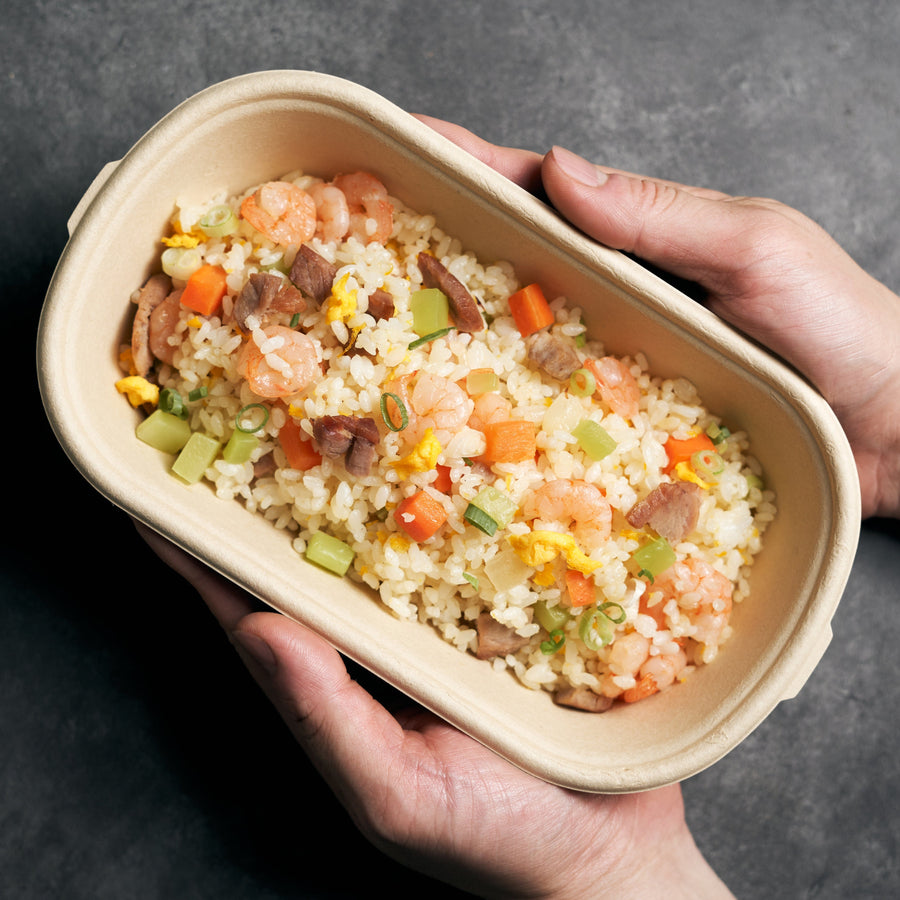 Yangzhou Fried Rice with Char Siu Pork & Prawns