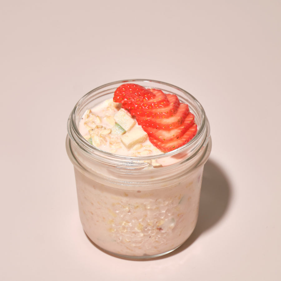 Strawberry & Apple High-Protein Overnight Oats