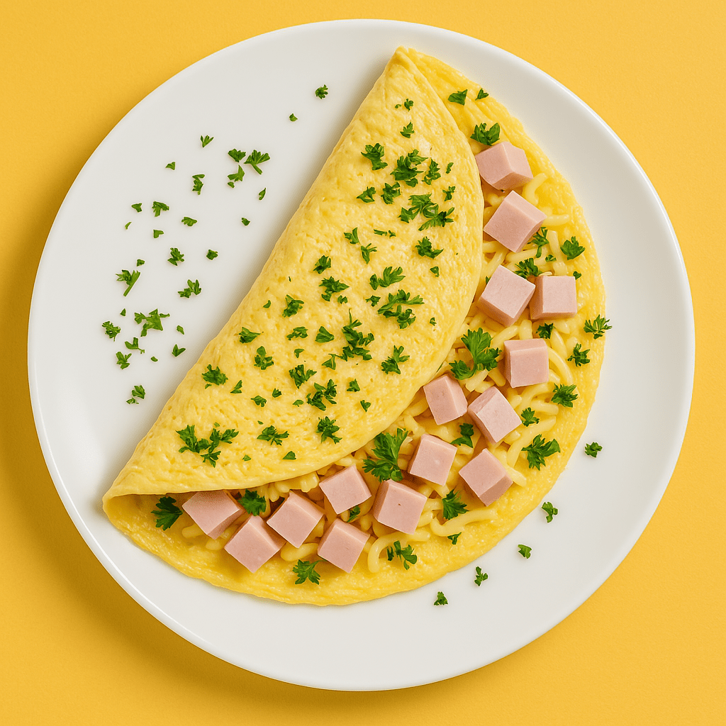 Classic Omelette with Lean Ham & Emmental Cheese