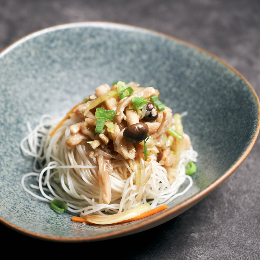 Fried Vermicelli Noodles with Shredded Pork & Lin Chi Mushrooms