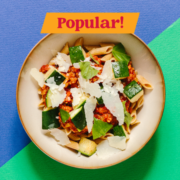 Omni Beef Bolognese with Zucchini & Whole Wheat Penne